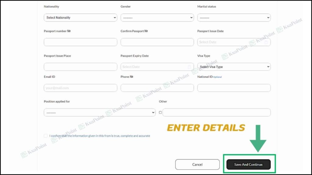 GAMCA Medical Test Appointment Form