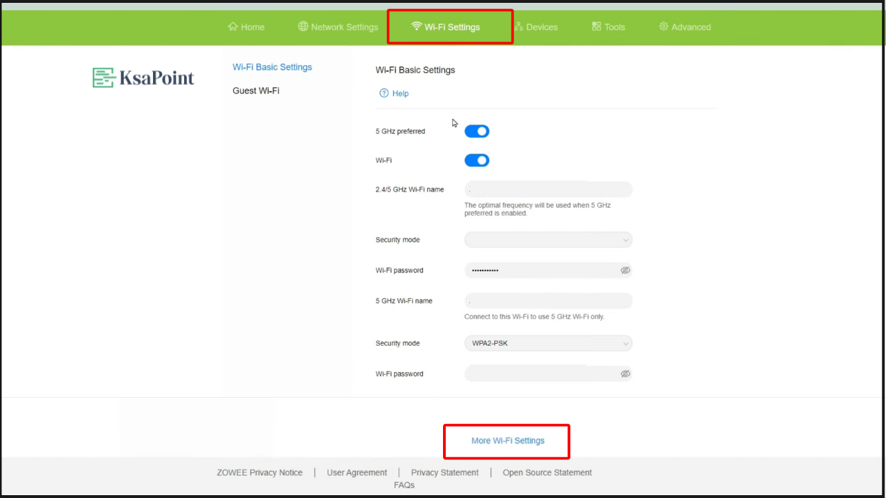 Change Zain Router Login Password Step 1