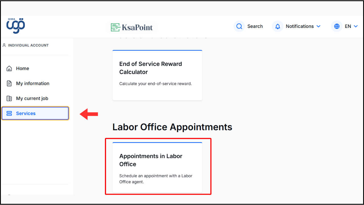 Step-by-step booking process of Maktab Amal appointment