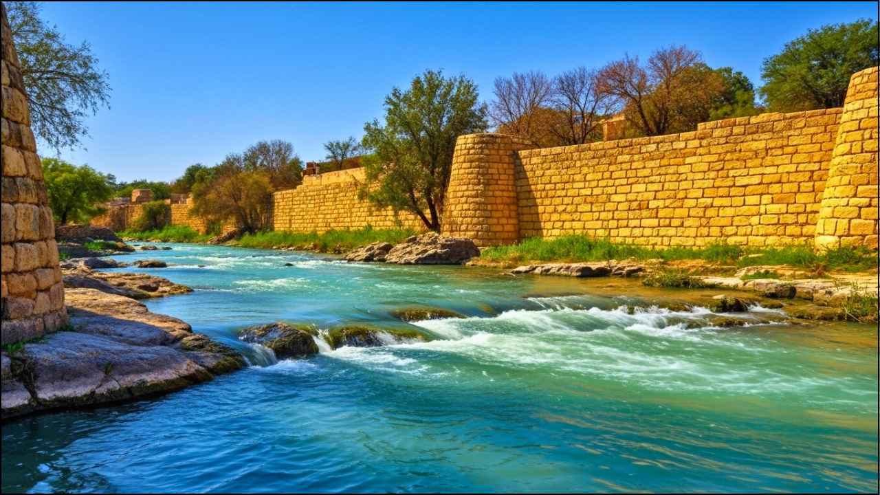 Wadi Hanifa is a beautiful valley in Saudi Arabia