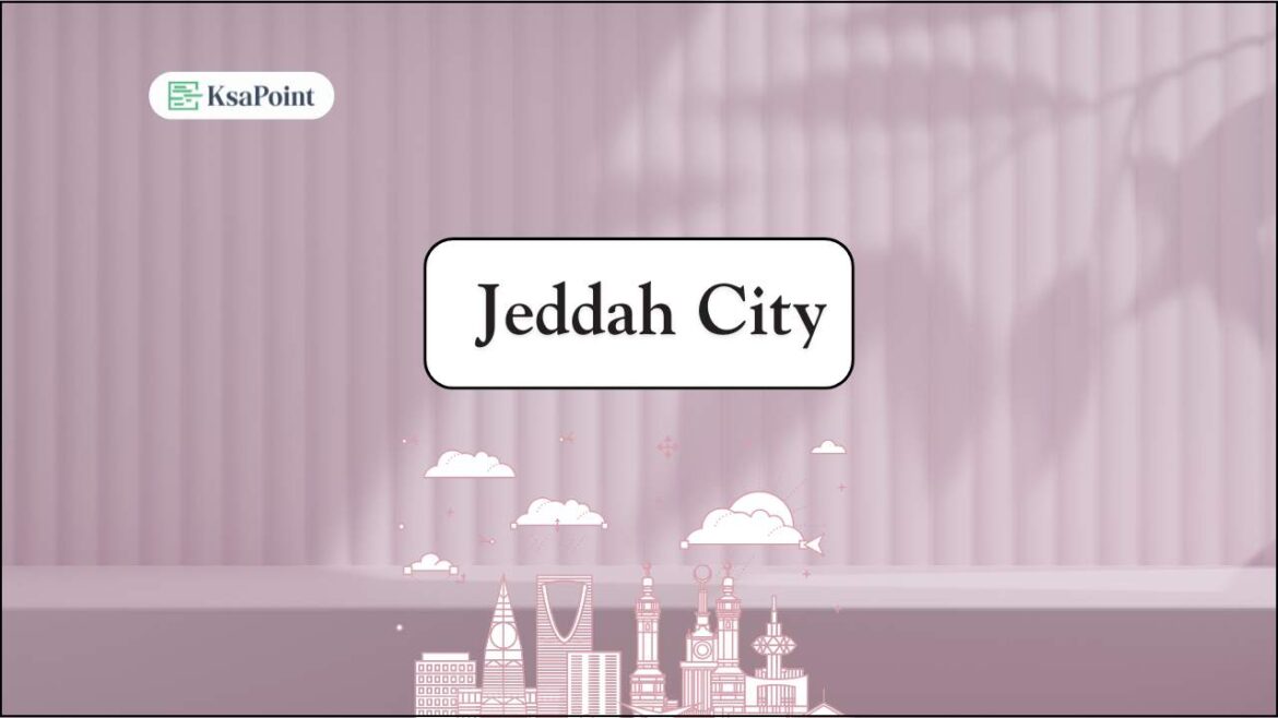 Jeddah City skyline view with Red Sea coast and modern buildings