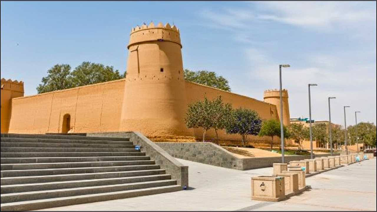 Masmak Fort fortress in Riyadh Saudi Arabia showing traditional mud brick architecture