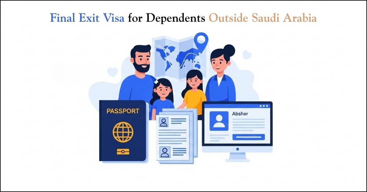 Final exit visa for dependents outside Saudi Arabia