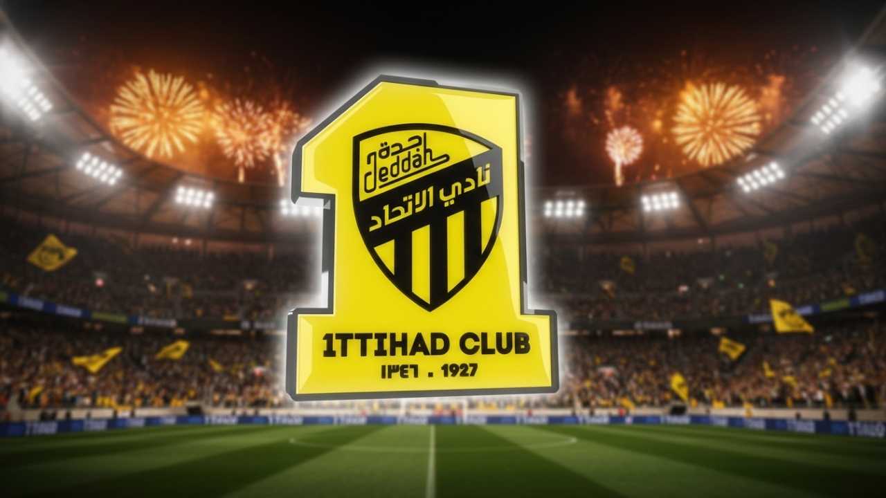 Al-Ittihad Club official yellow and black logo representing Saudi Arabia's oldest football club founded in 1927