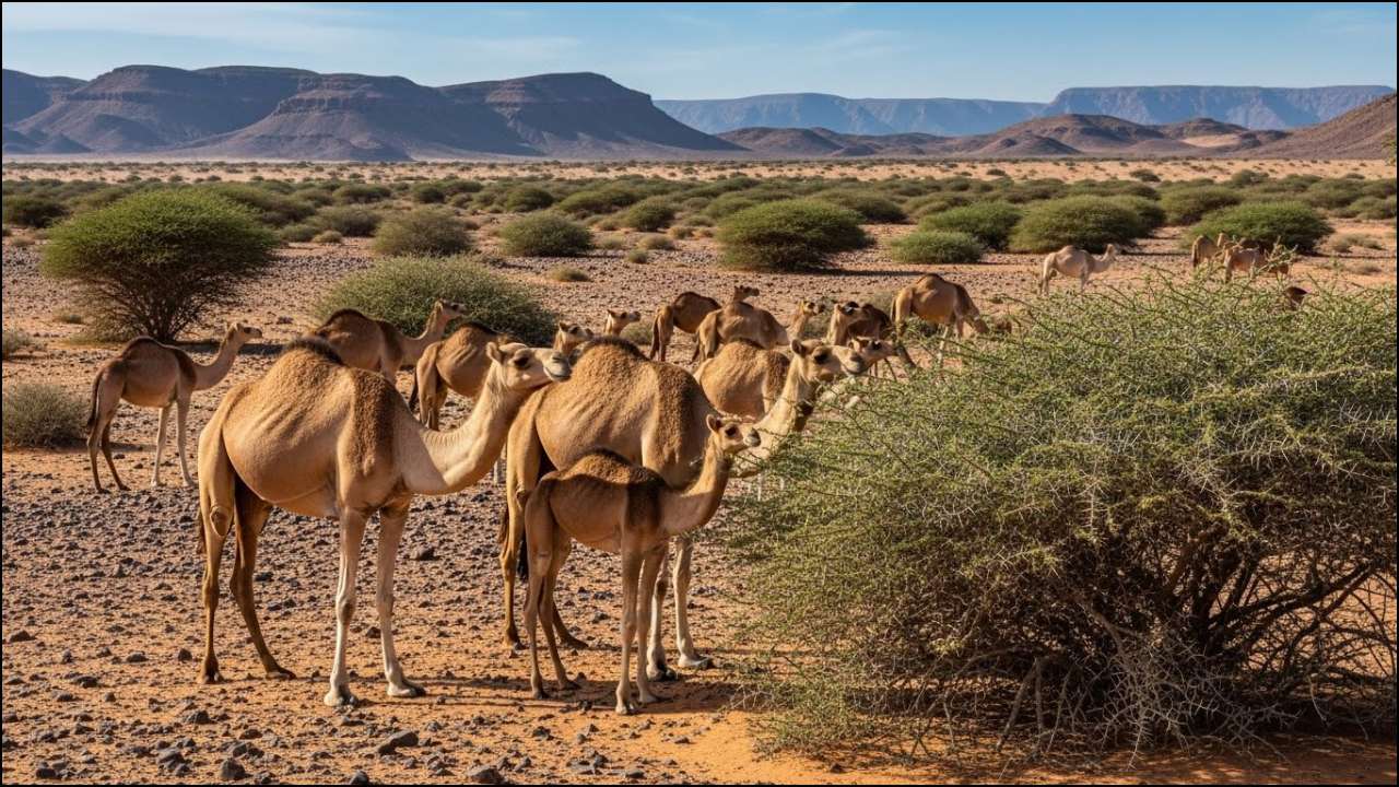 Arabian Camels Feeding behavior and grazing patterns
