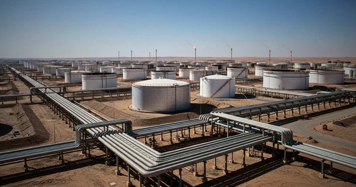 Saudi Oil production facilities in Saudi Arabia representing energy leadership