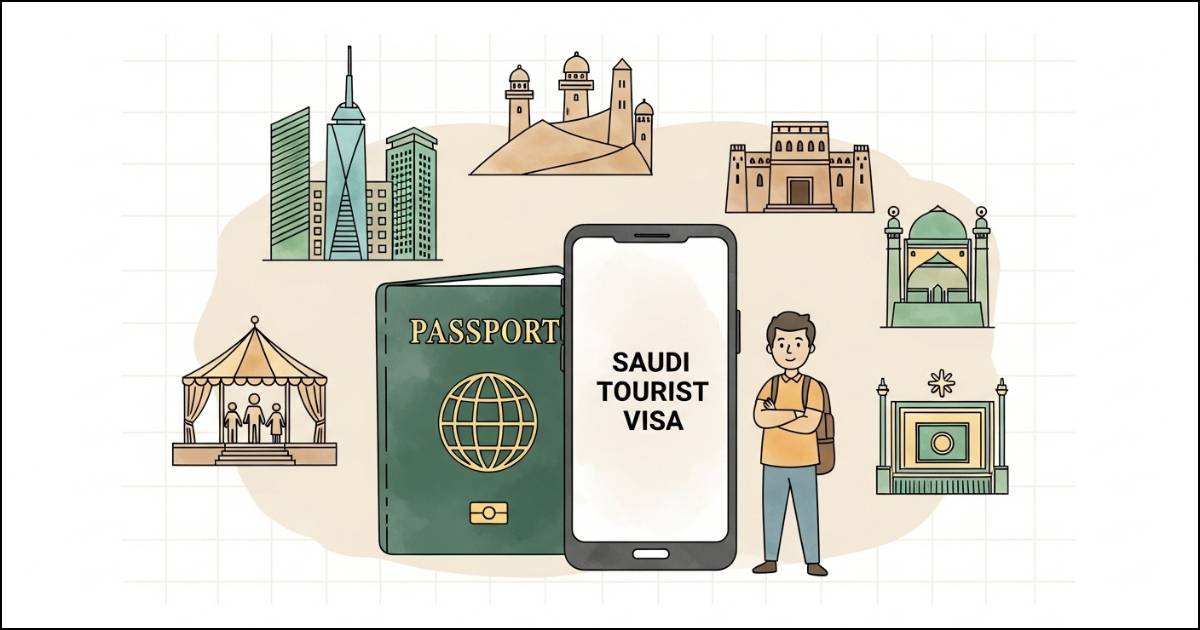 Traveler entering Saudi Arabia with a Saudi tourist visa