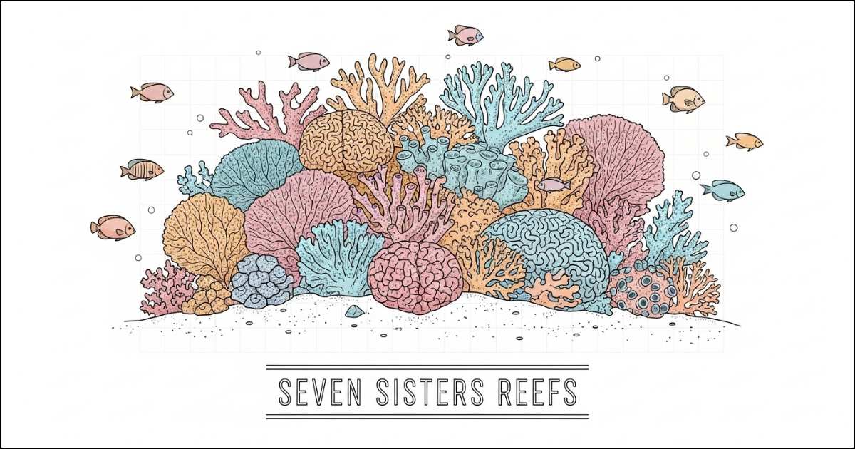 The Seven Sisters Coral Reefs