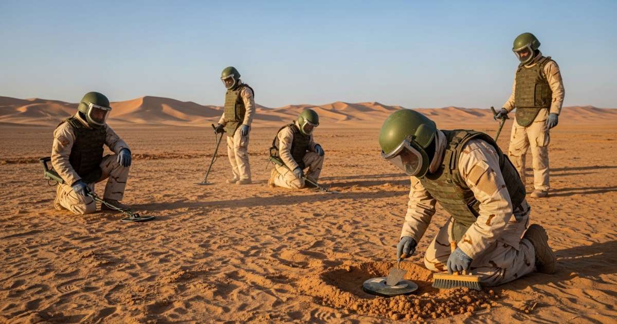 Project Masam teams clearing explosive devices in Yemen