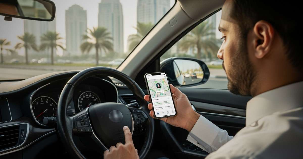 Ride-hailing service in Saudi Arabia with driver identity verification