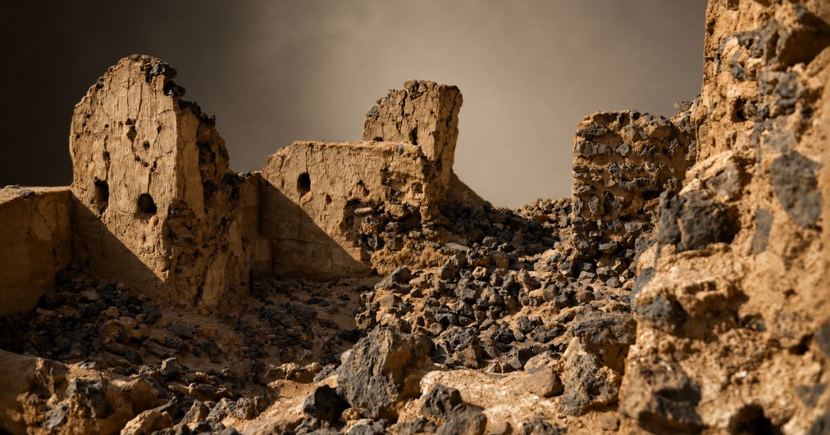 Stone remains of an ancient Hajj station
