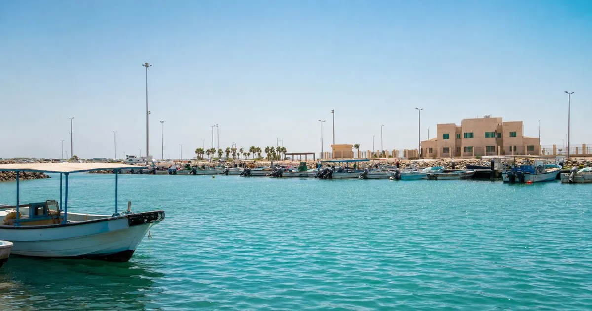 Clear shallow water along the coastline of Farasan Island