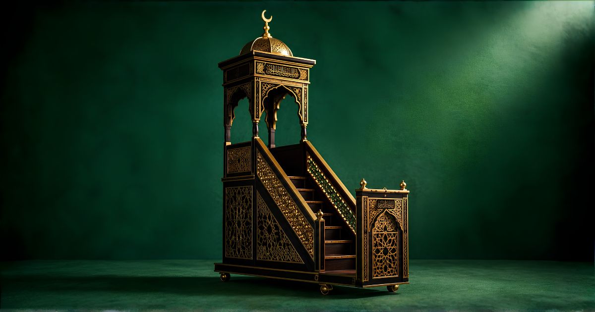 The movable pulpit used for the Friday sermon
