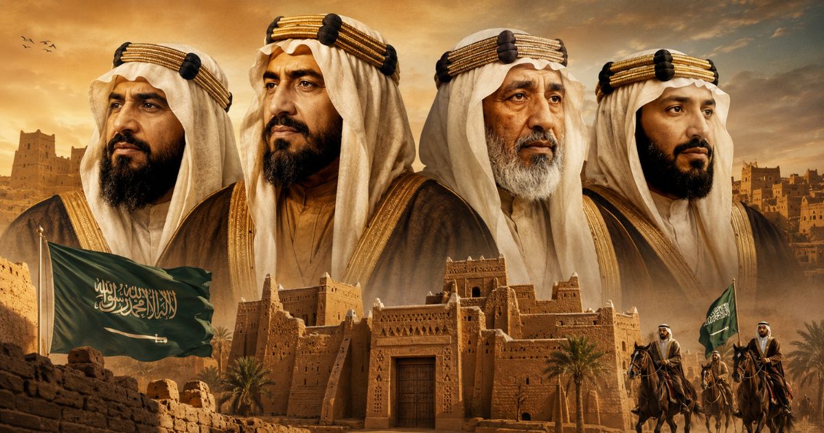 Rulers of the First Saudi State: Illustrated portraits of the four Imams