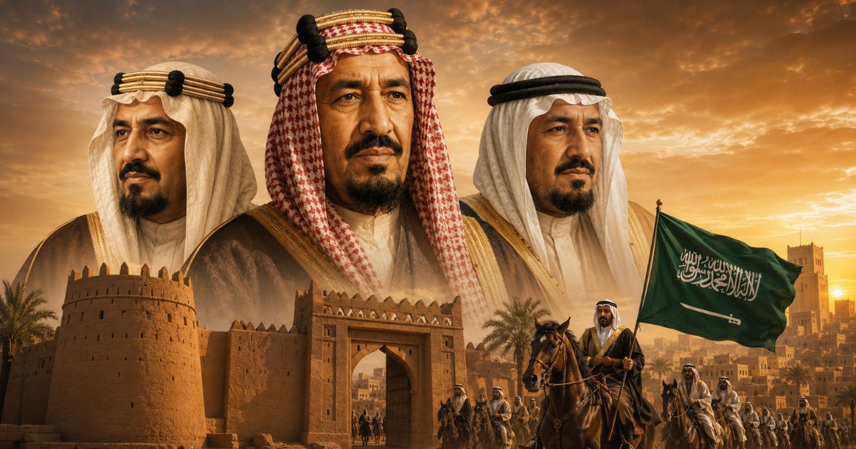 Illustrated portraits of the Imams of the second Saudi state in Riyadh