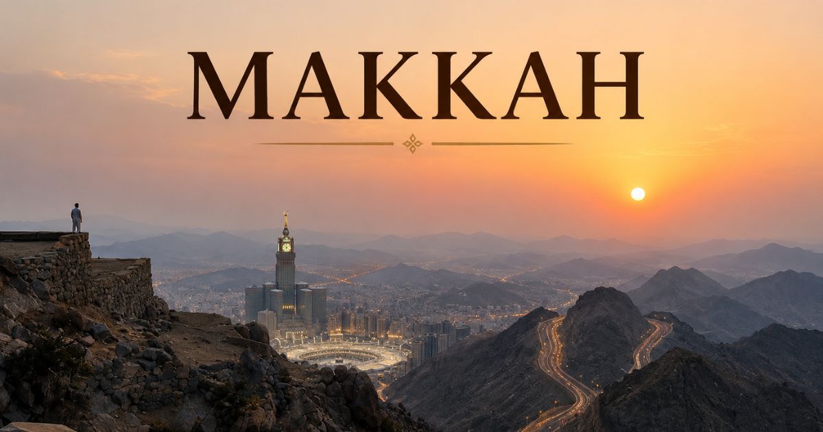 Aerial view of Makkah al-Mukarramah Province and the Grand Mosque