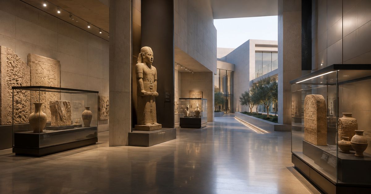 Modern museum gallery interior