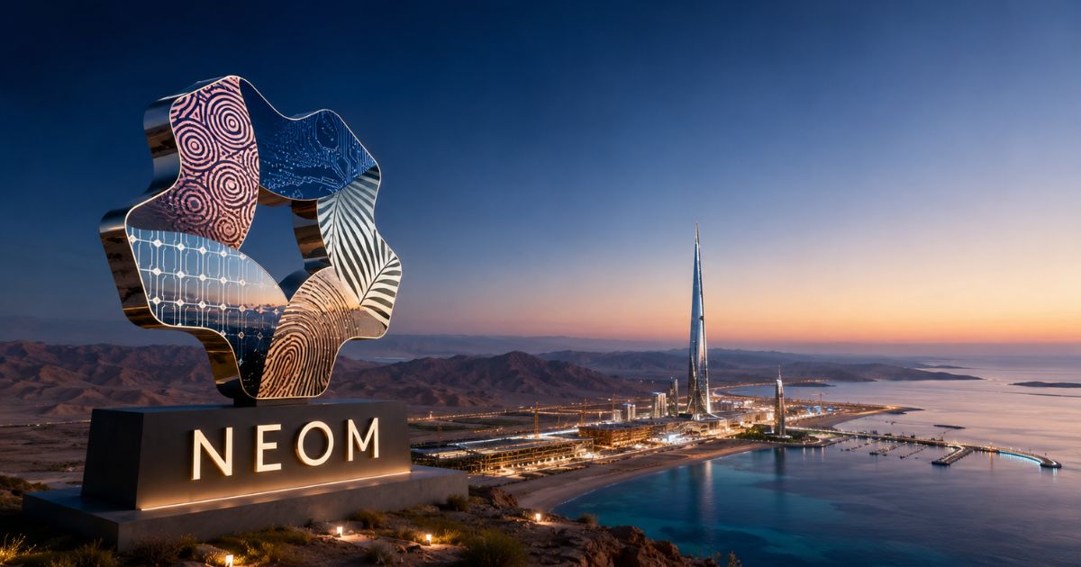 Coastal and mountain landscape in NEOM