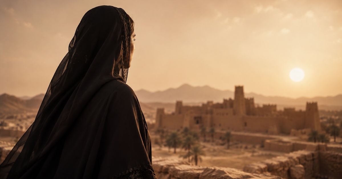 Historic portrait tribute to Princess Nourah bint Abdulrahman, sister of King Abdulaziz