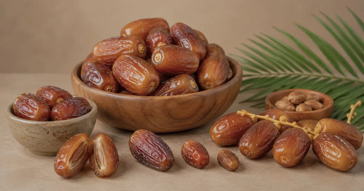Close up of large golden Sagai dates