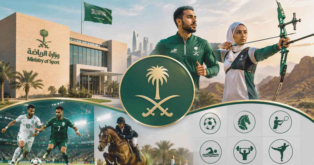 Saudi Ministry of Sport building and signage in Riyadh