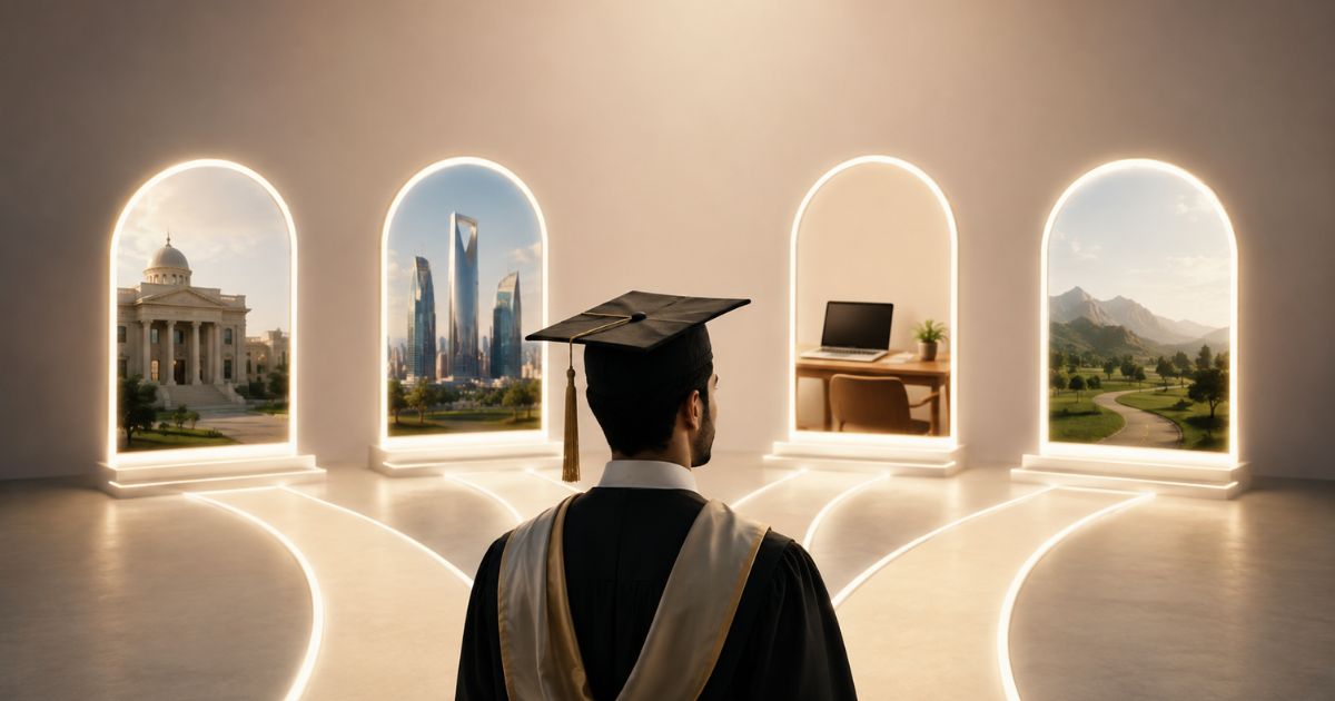 Students and university campus imagery